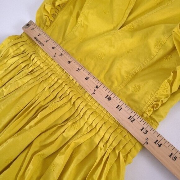 Ulla Johnson Gold Tessa V-Neck Mini Dress Size 2 - Picture 5 of 10